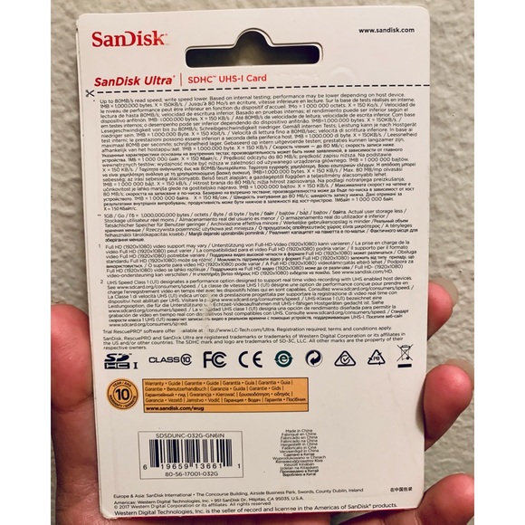 SanDisk- NEW 32 GB Ultra SDHC UHS-I Card - Picture 2 of 3